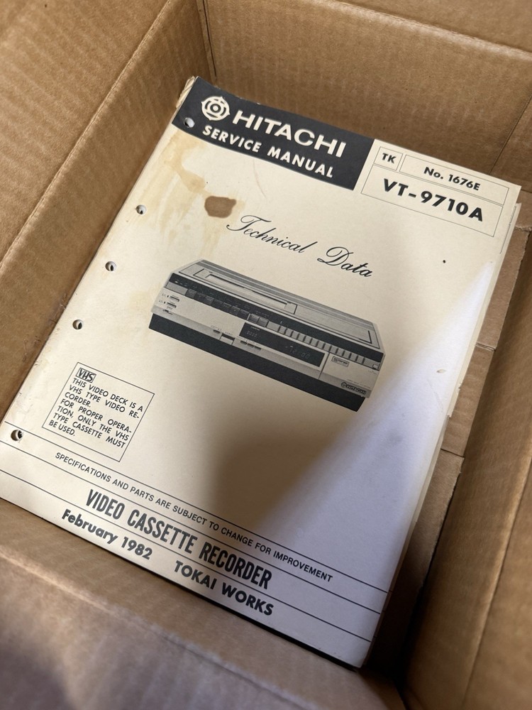 Original VCR Service Manuals