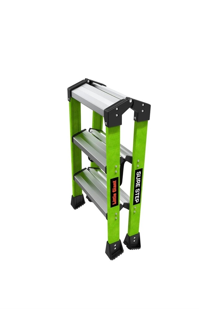 Ladders, Sure Step, 3-Step, Double-Sided Step Stool, Fiberglass, (11953), Typ...