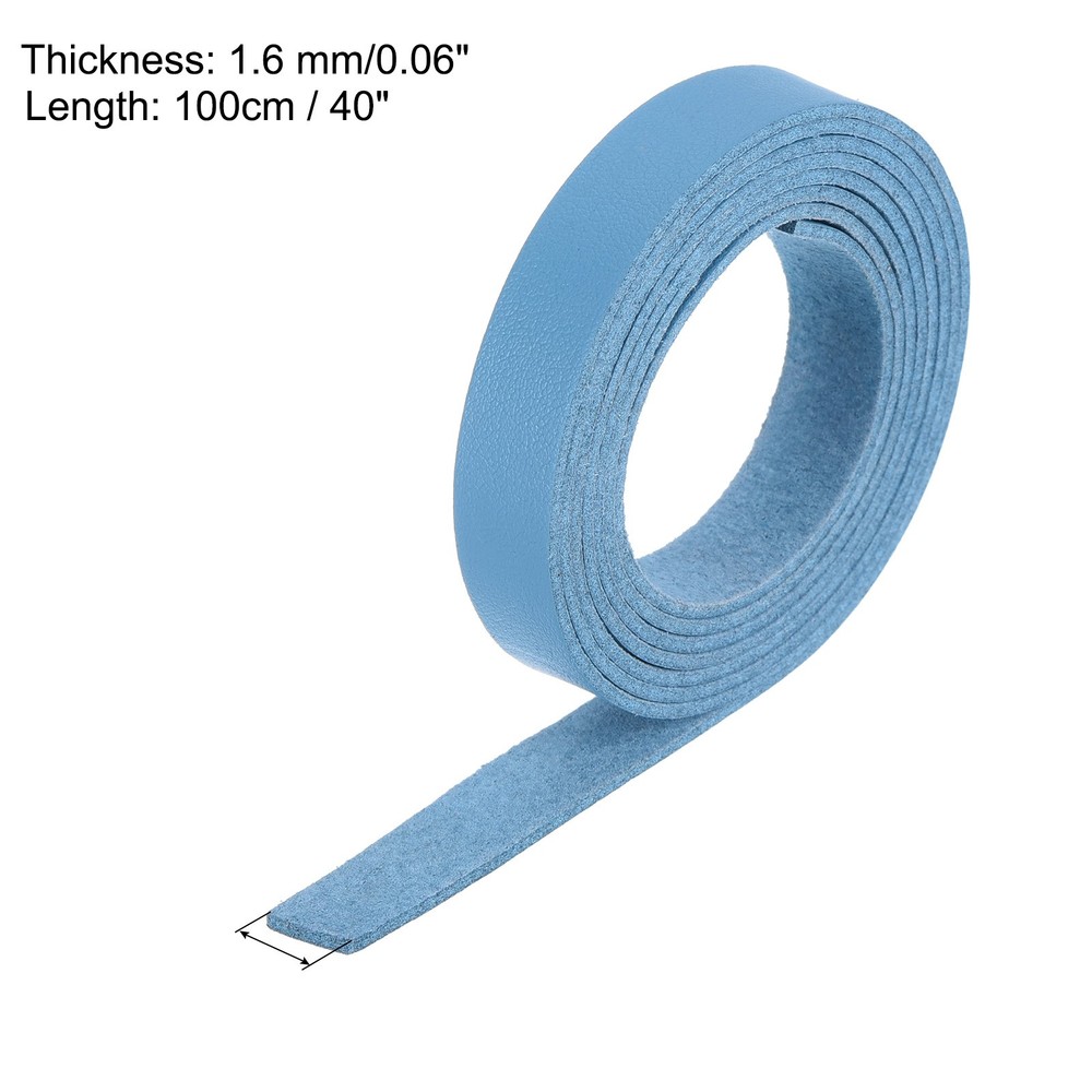 Leather Straps Strip Belt 1.2cm(0.5" Width) Leather Strips Blue