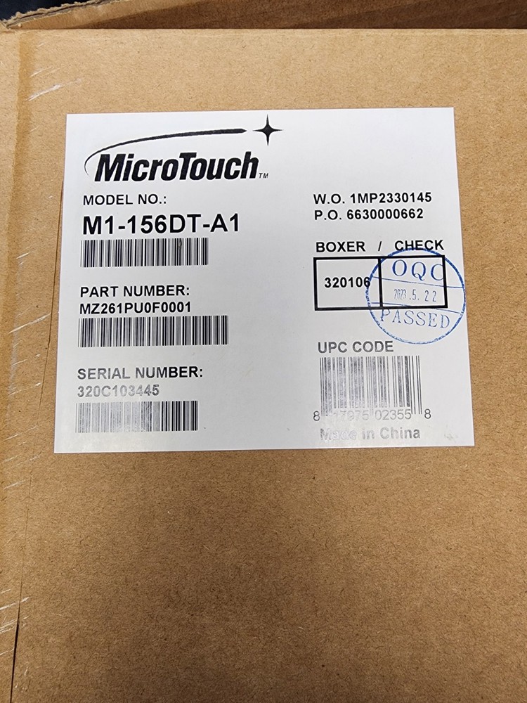 MicroTouch M1-156DT-A1 Desktop Touch Monitor