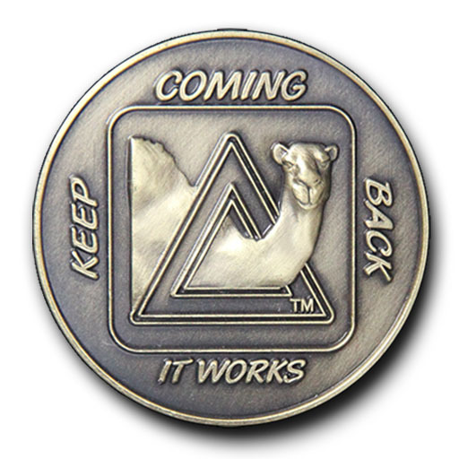 Keep Coming Back Sober Camel AA  Recovery Program Bronze Coin/ Chip/Token