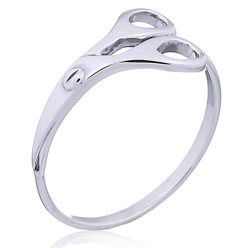 Sterling Silver Scissors Band Ring Size 9
