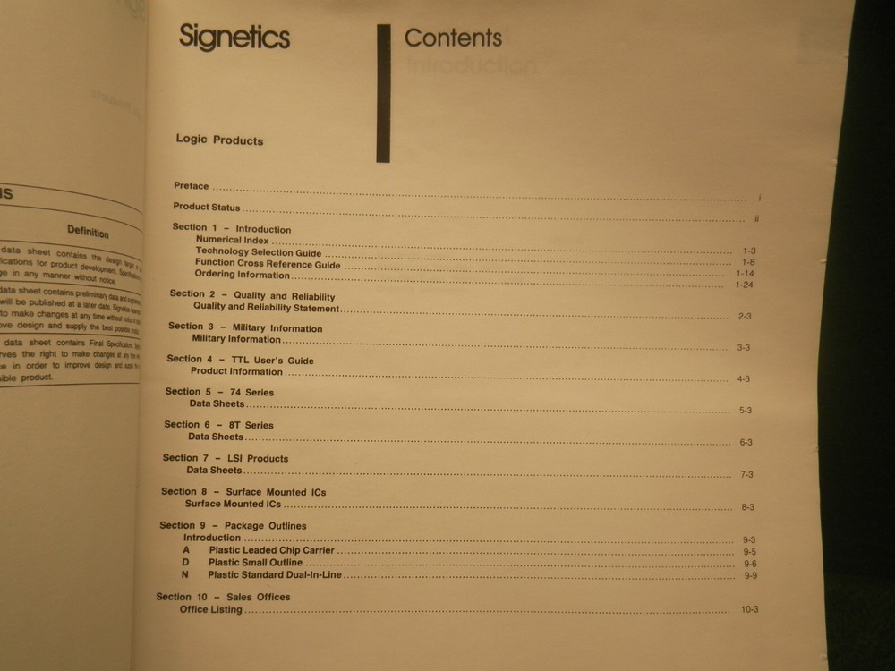 1986 Signetics TTL Data/Product Manual, Catalog