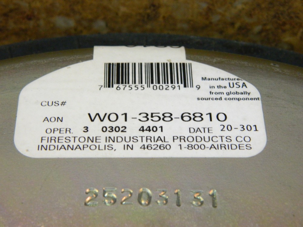 FIRESTONE W01-358-6810 Double Convoluted Bellows Air Spring
