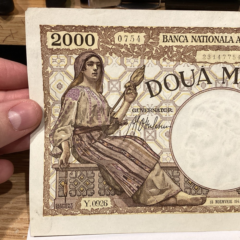 Romania 1941 2000 Lei Pick 53A AU++