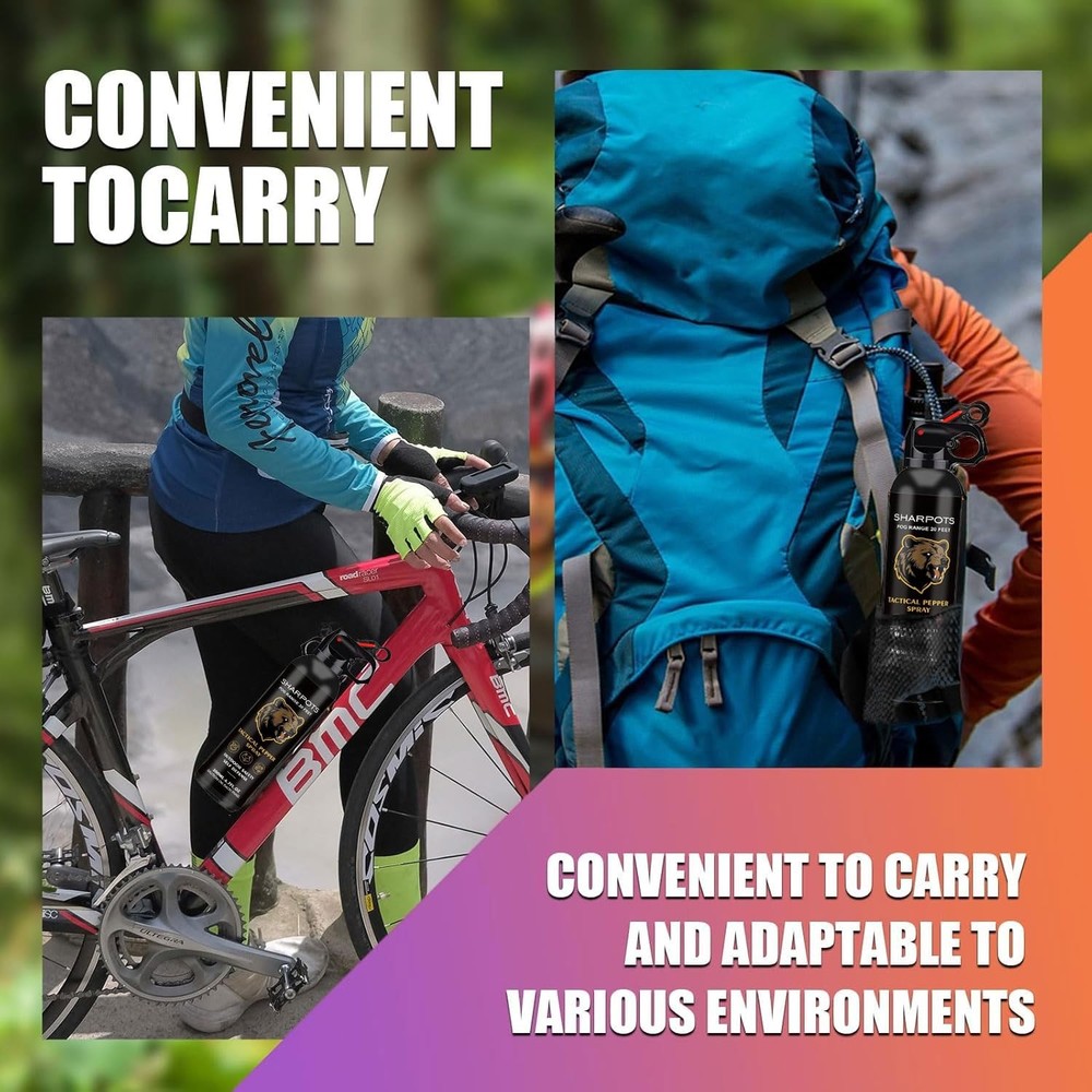 Compact Pepper Spray for Hiking: Maximum Strength Powerful for Camping - Easy...