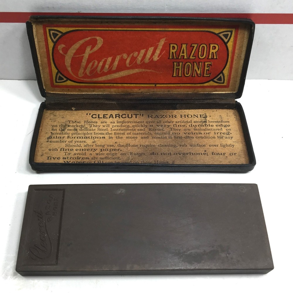 Vintage CLEARCUT Strop-Back Razor Hone - Original Package