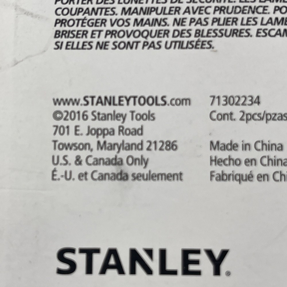 NEW 2016 Stanley Quickchange Fixed Blade Folding Utility Knife #STHT10169