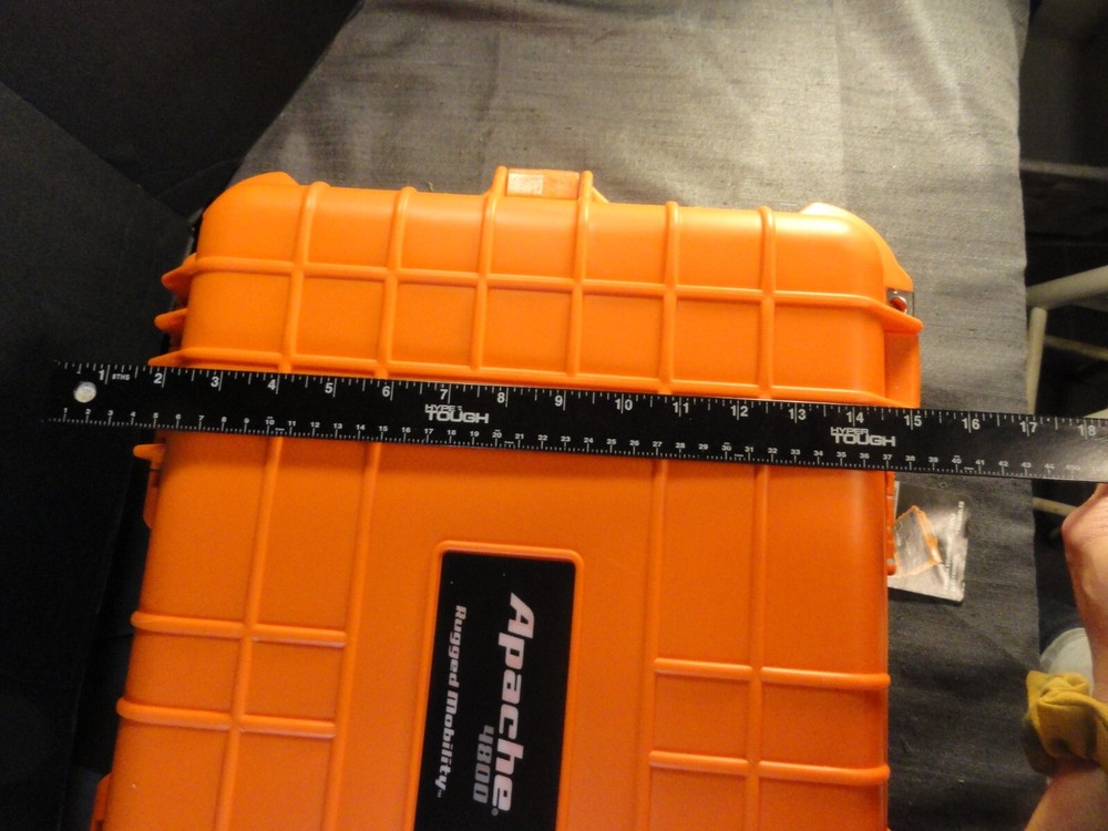 APACHE 4800 WEATHERPROOF PROTECTIVE HARD CASE CAMERA WEAPON ORANGE 19x13x7