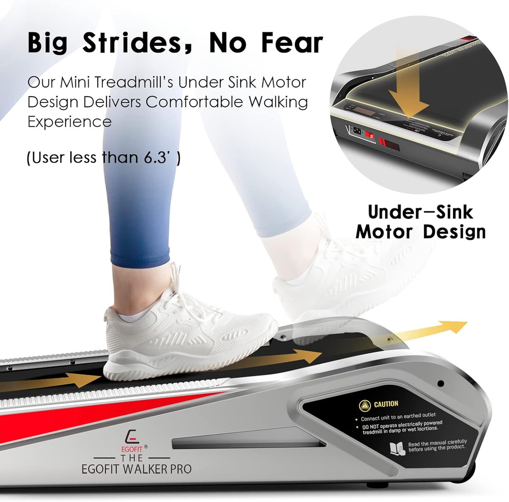 Egofit Walker Pro/Plus under Desk Walking Treadmill for Working from Home, Compa