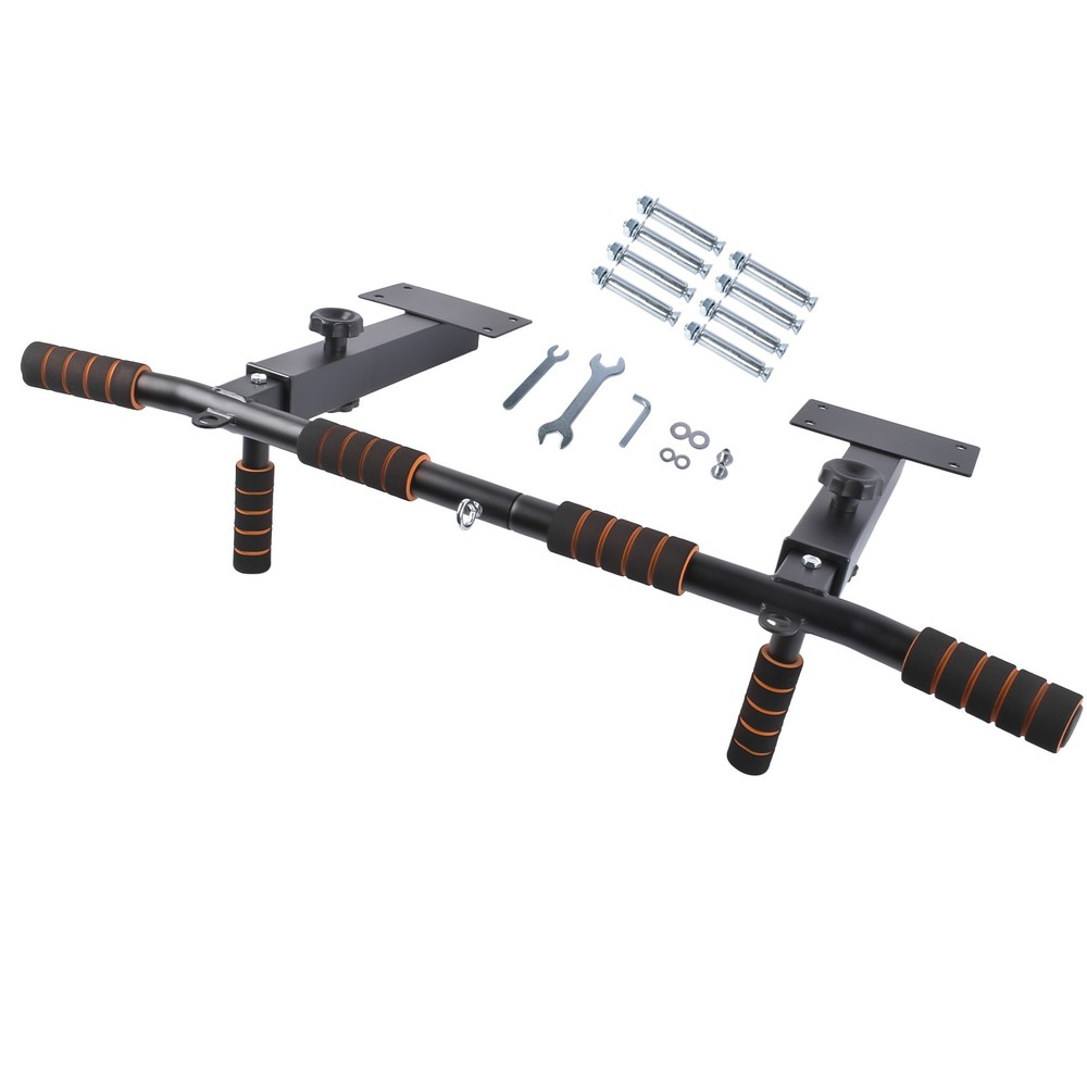 Pull Up Bar Wall Mounted Supports to 440 Lbs Pull Up Bar Training Equipment
