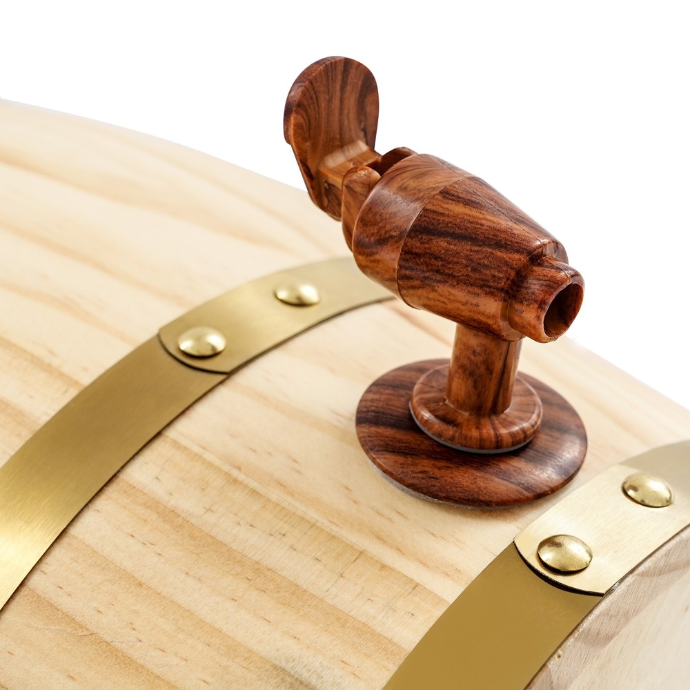 10L Barrel Cask Wooden Storage Wine Brandy Whiskey Beer Dispenser Barrel