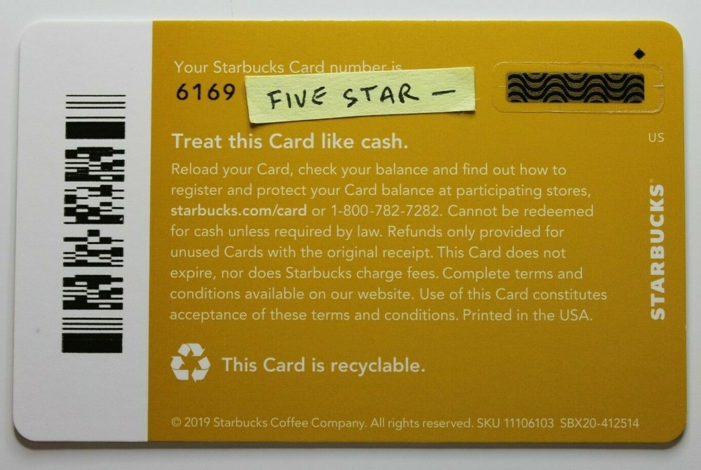 Starbucks Card #6169 - Thanks 2019 Diamond Marker
