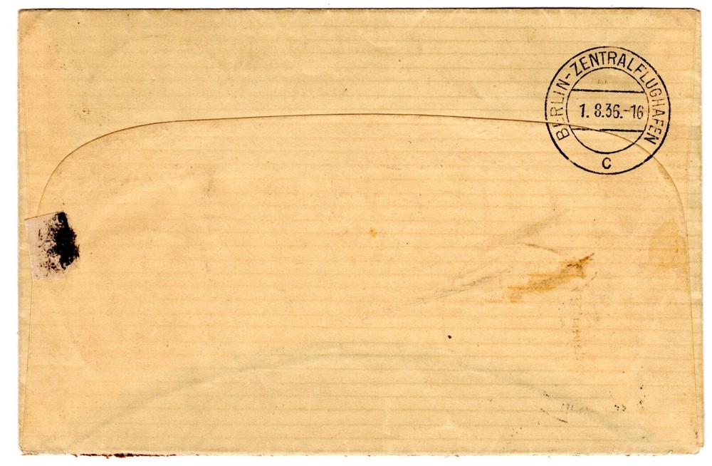 Hindenburg 1st North American Flight 1936 Bernet Cachet On Board Cancel