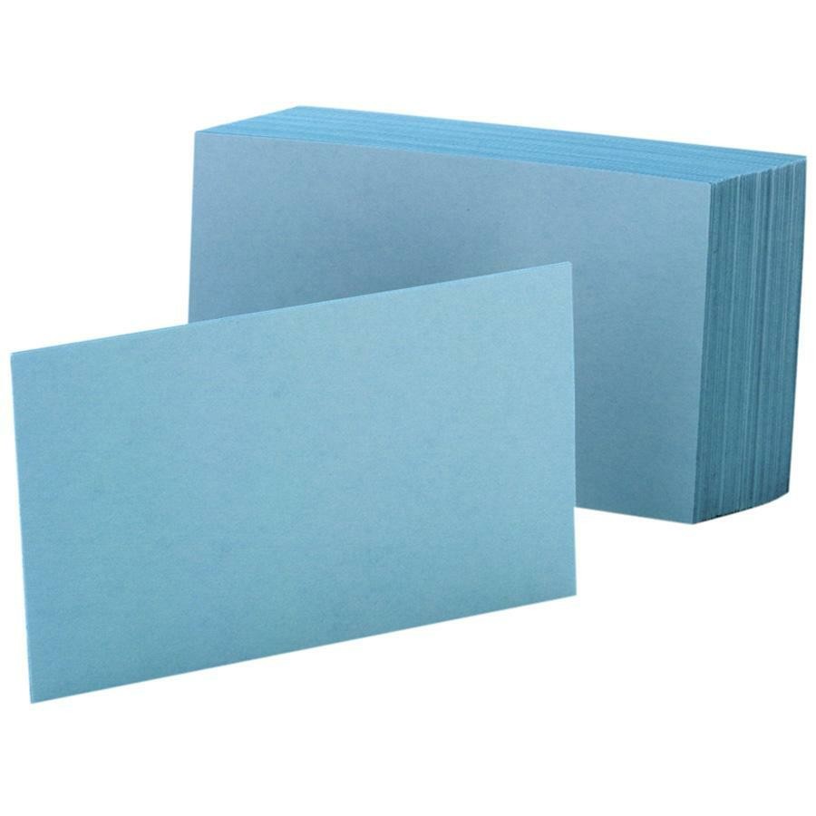 Esselte Printable Index Card - 4" X 6" - 100 / Pack - Blue (7420BLU)