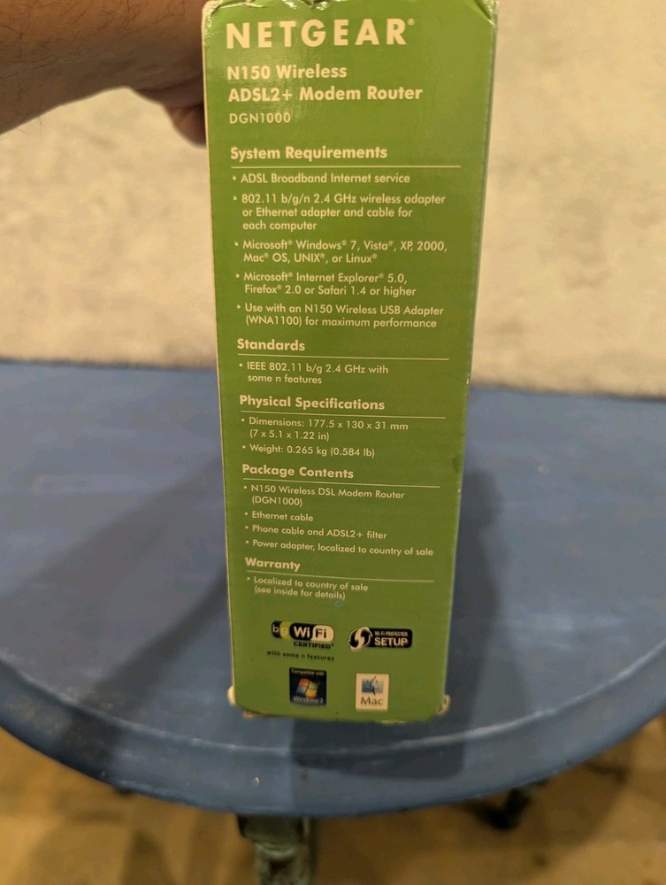 NETGEAR N150 Wireless ADSL2+ Modem Router DGN1000