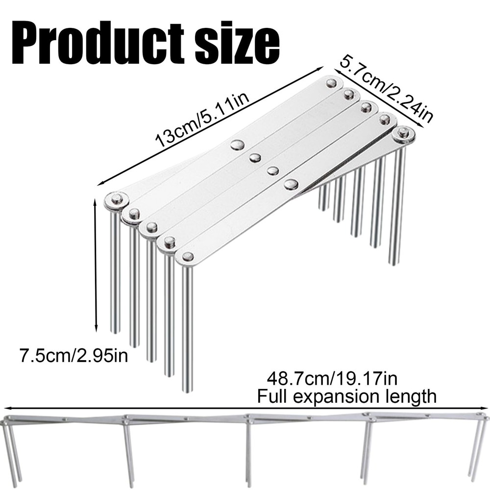 Huakaile Adjustable Plate Organizer Rack, Retractable Small Dish Drying Rack,...