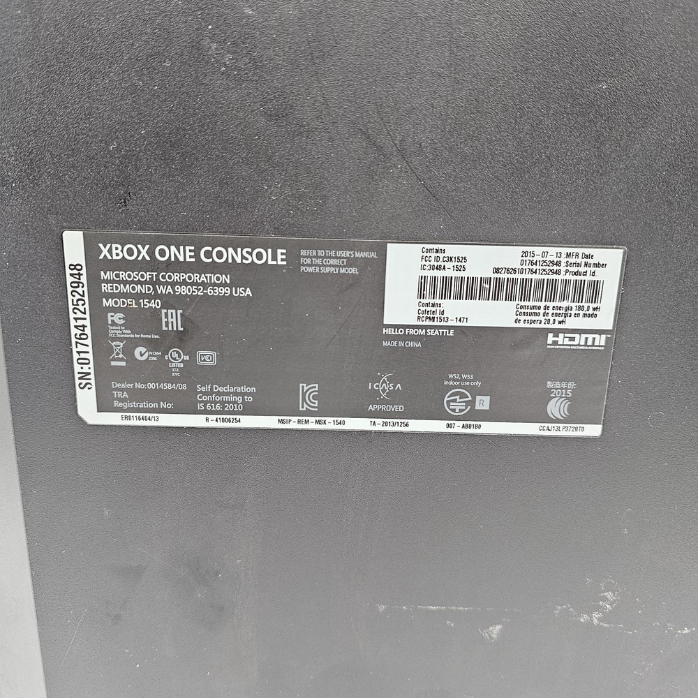 Microsoft Xbox One 1TB Original Console W/ Controller Tested 2 Game Bundle 1540