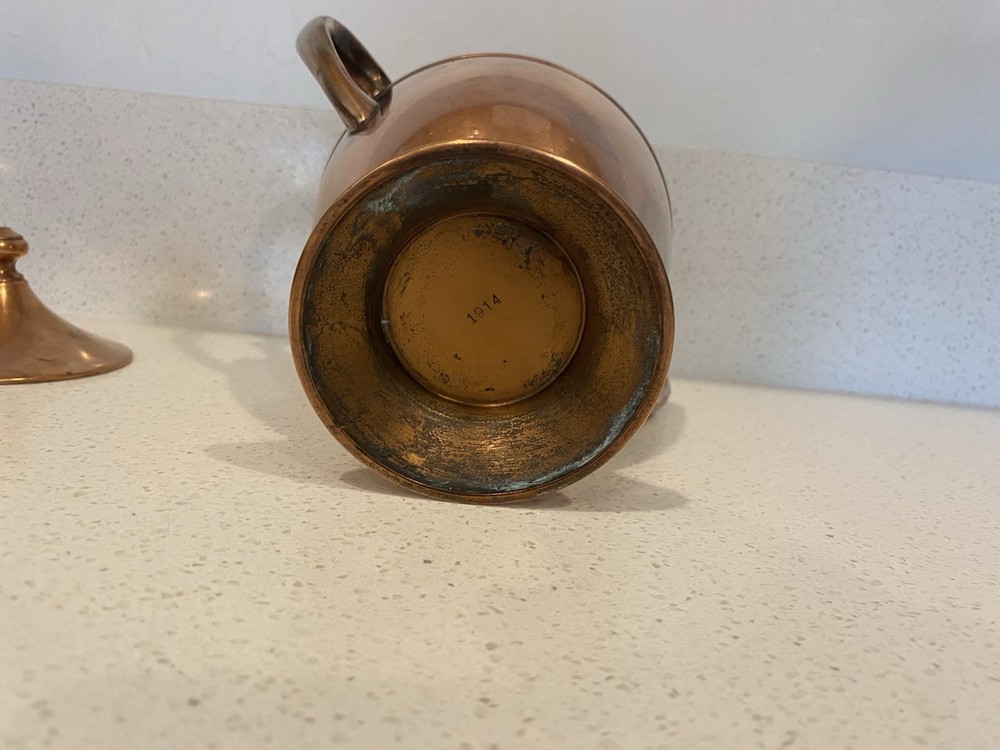 1914 Copper ware Sugar Bowl Vintage Antique