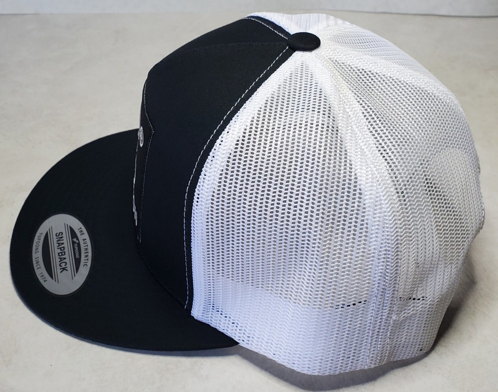 GLOCK Embroidered Patch Trucker Hat/YP Classics 6006 Flatbill Black/White