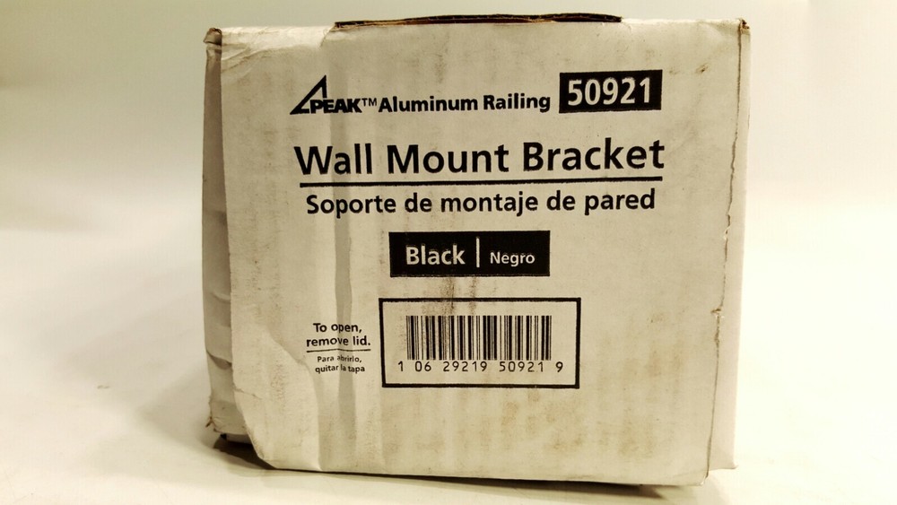 Black Aluminum Deck Railing Wall Mount Bracket Kit | Peak In