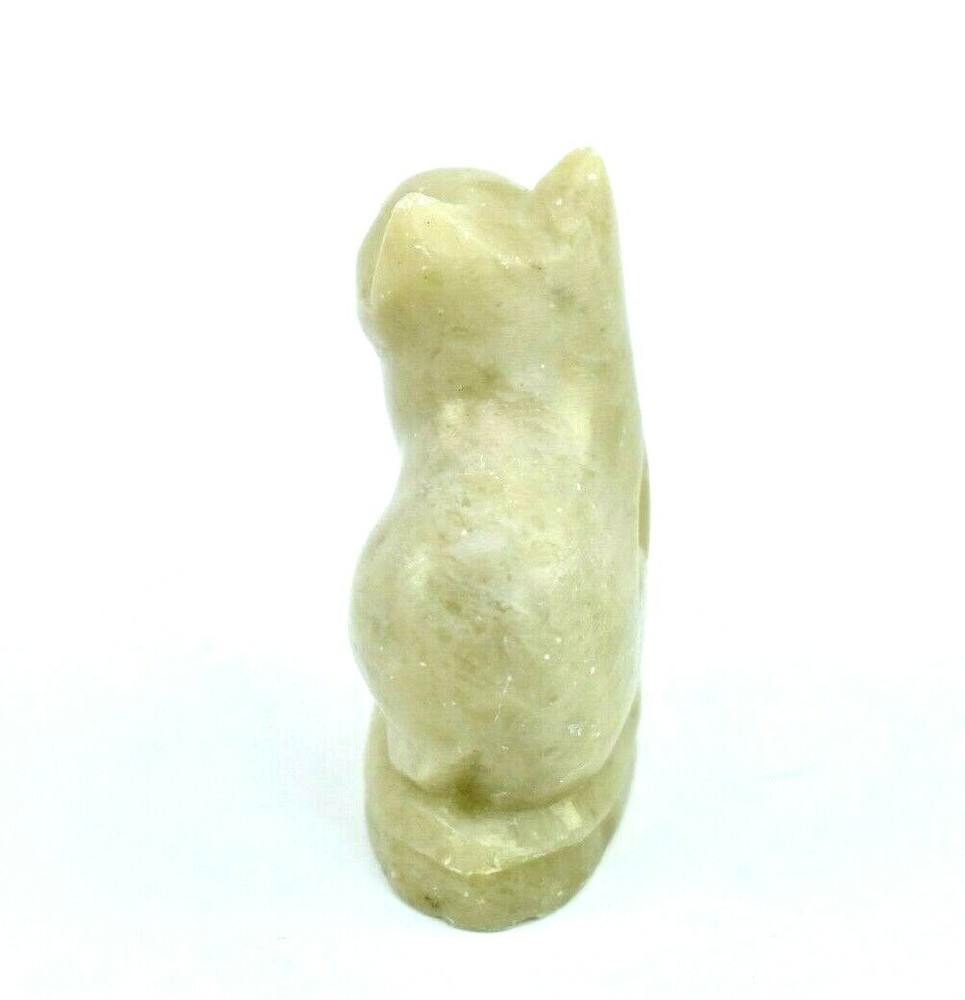 Miniature Soapstone Kitty Cat Figurine