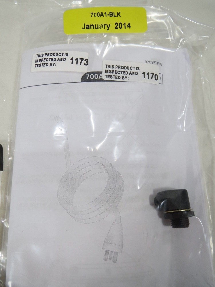 Tech Lighting Plug Option Black 700A1-BLK NEW