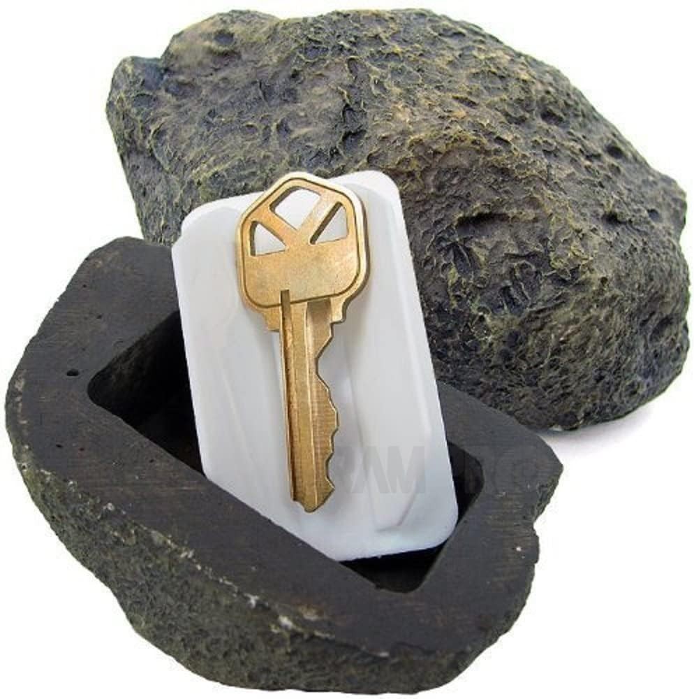 Realistic Poly-Resin Rock Key Holder - The Discreet Solution to Key Security