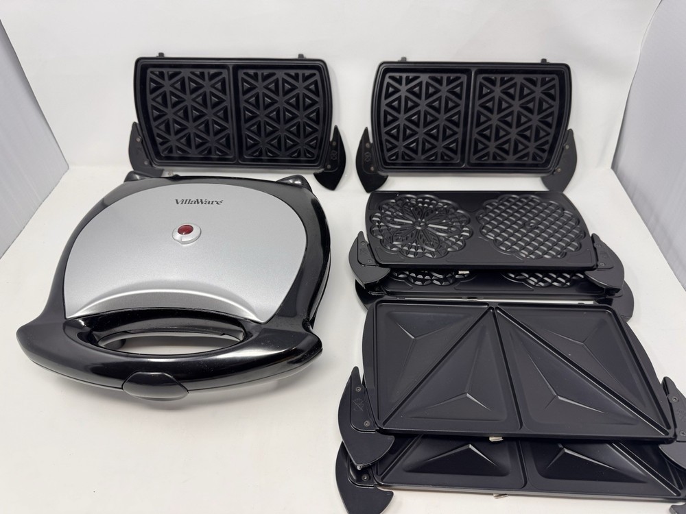 VillaWare InterBake 3 Interchangeable Baker Waffle Sandwich Pizzelle Maker