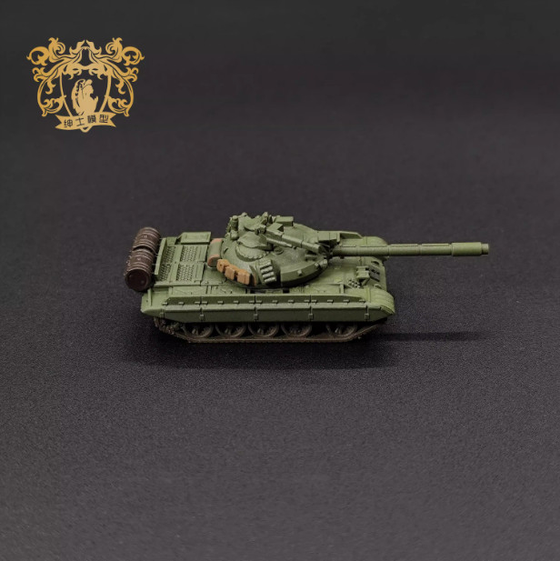 3D Printed 1/144 Soviet T55-AM1-AM2 Medium Tank Finished Model