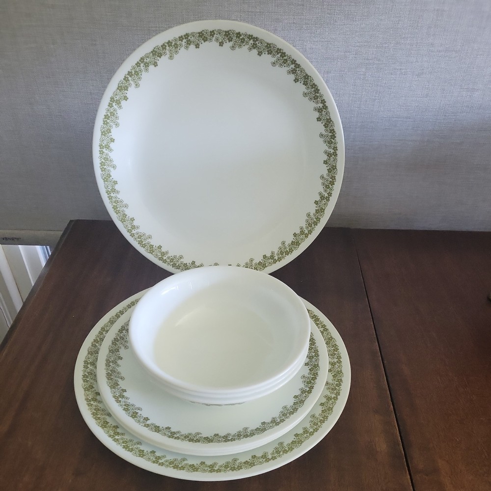 VTG Corelle Spring Blossom (Crazy Daisy) 9 pcs | Dinner Set Service For 4