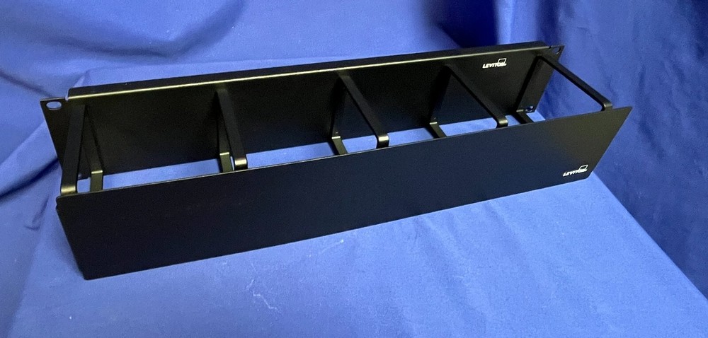 Leviton 4925C-BCM, Horizontal Patch Cord Organizer Rack/Wall Mount, 2RU - NEW