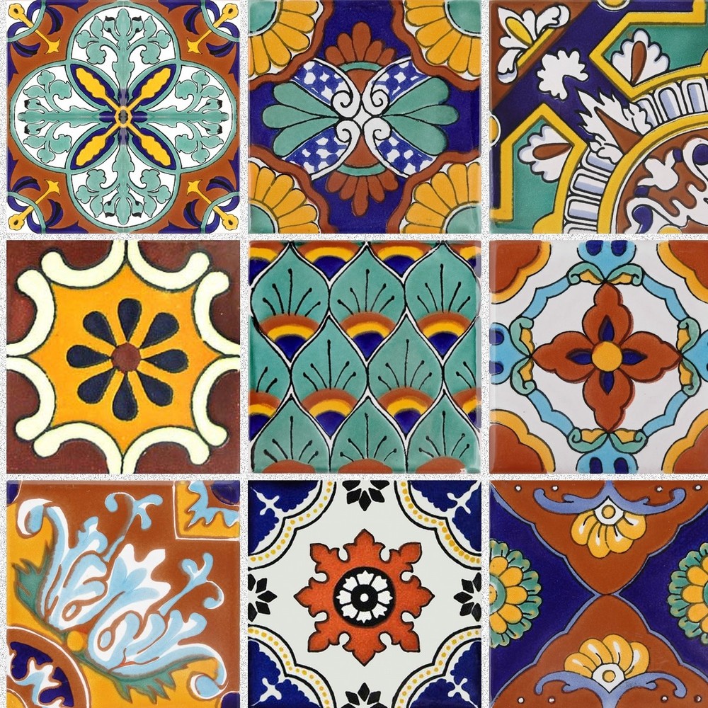 Tile Stickers for Kitchen Backsplash Floor Bath Removable Waterproof Mexican TR8