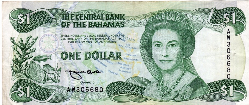Banknote Bahamas P51 1 Dollar 1992
