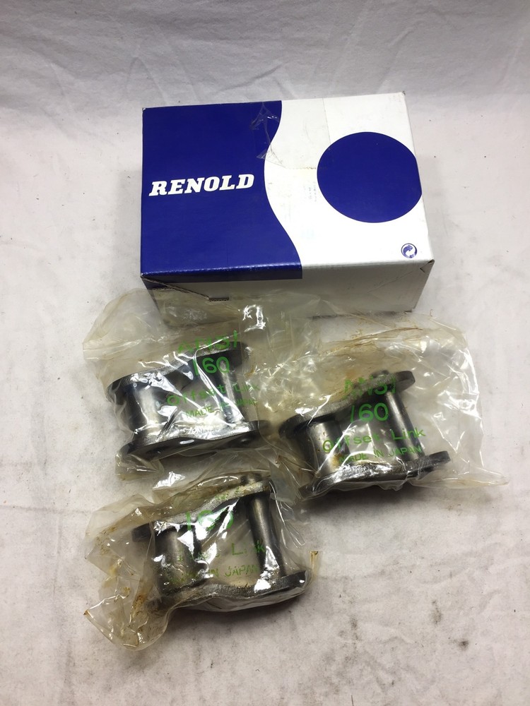 Renold 160 Offset Link Chain Lot of 3