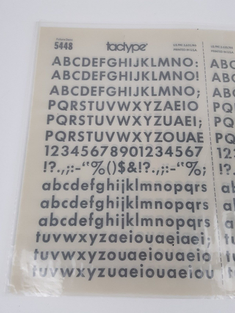 TACTYPE 5448 double Sheet Dry Transfer