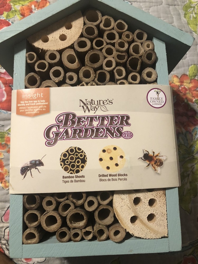 Blue/Green Nature’s Way Pollinator Bug Bee House NEW