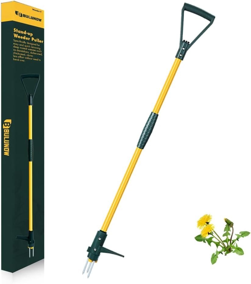 Durable Long Handle Weed Puller with 3 Claws for Effortless Gardening