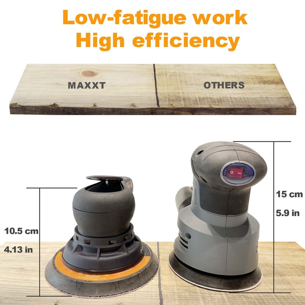 350W Brushless Random Orbital Sander,Variable Speed,150mm (6"),2.5MM Orbit