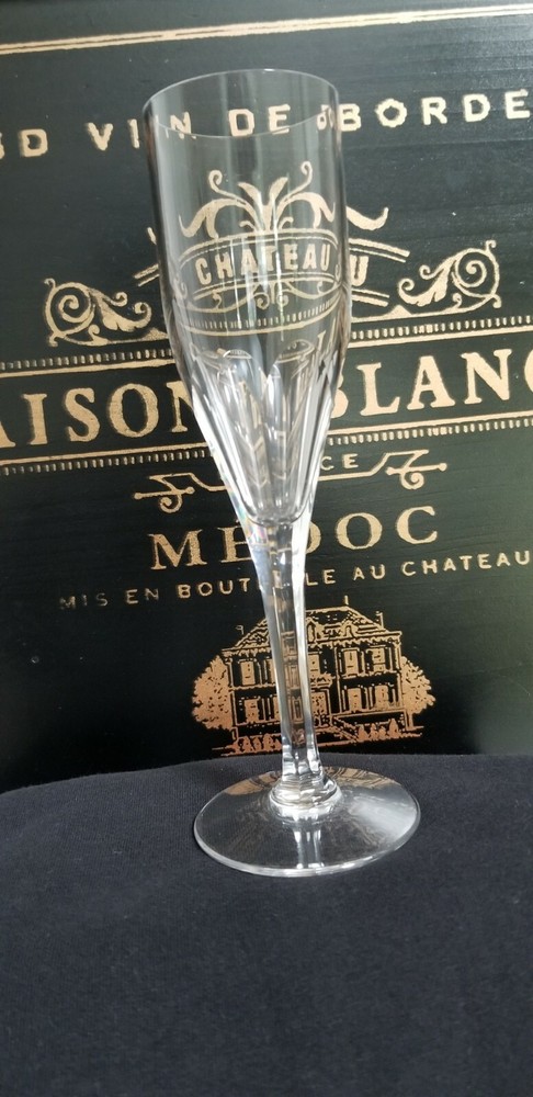 Val St Lambert-Champagne Flute Elegance One Single Piece Panel 8 1/4x2 - NICE!