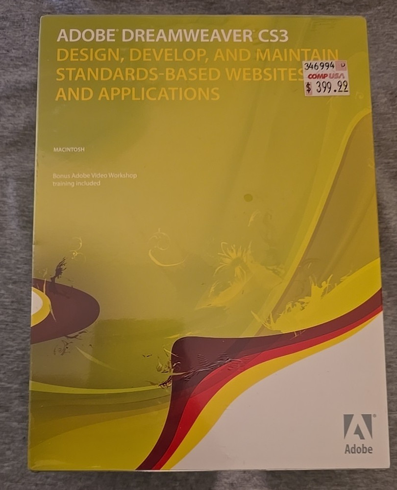New Sealed Vintage ADOBE DREAMWEAVER CS3
