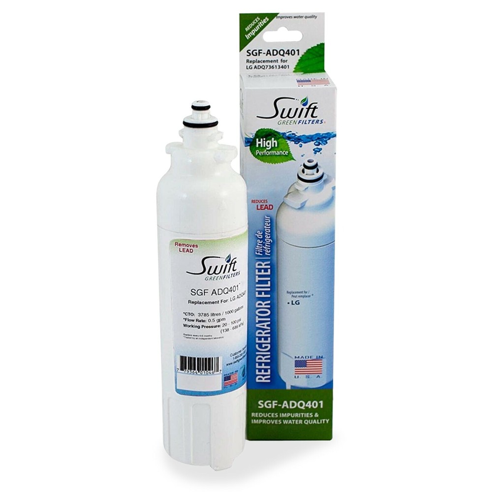 Swift Green SGF-ADQ401 Fits for LG LT800P, ADQ73613401 water filter (2 Pack)