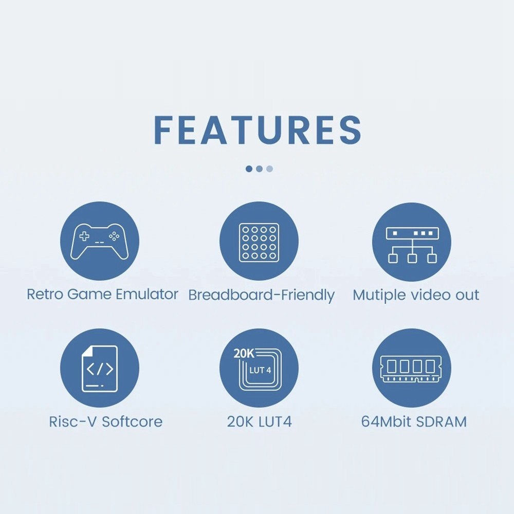 20K FPGA Development Board RISCV Linux for Retro Game Player Y9H98108