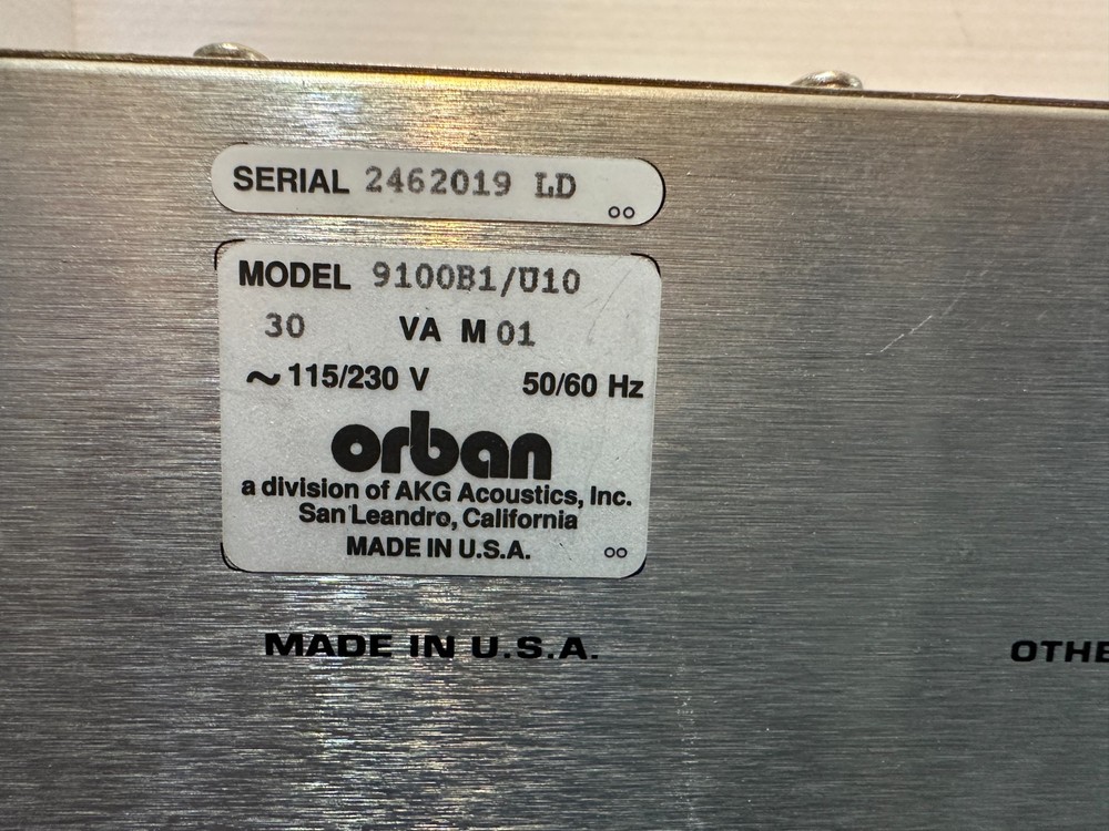 Orban Optimod-AM 9100B Audio Processor 9100B1/U10