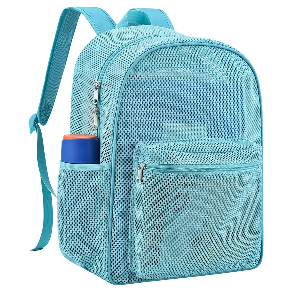 Heavy Mesh Backpack with Rain Cover,See Through Mesh Backpack for School,Beac...