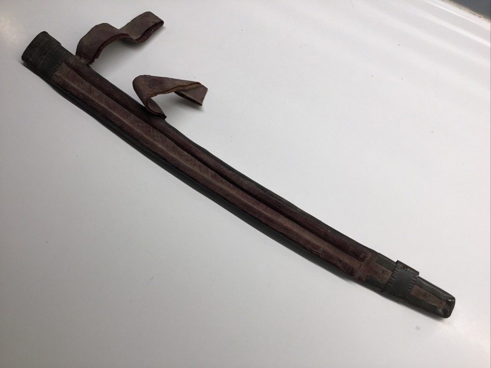 African Long Knife Sheath 19” Thin, Stiff Leather