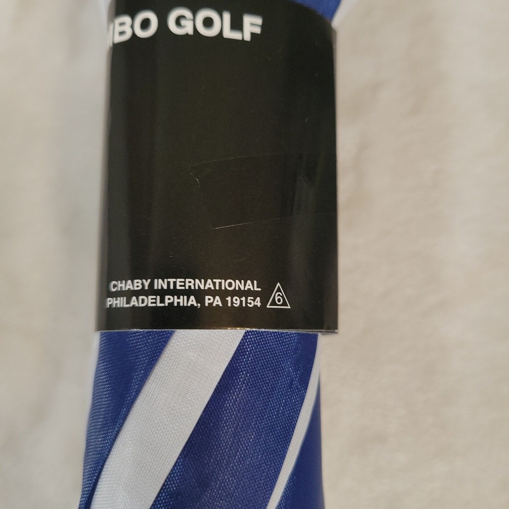 WEATHER ZONE MS-56-D Golf Umbrella, Polyester FabricBlue And White