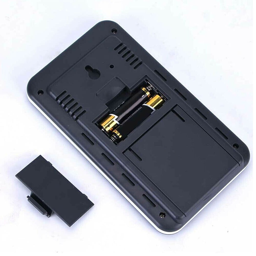 Digital Thermometer Clock Indoor/OutdoorTemperature Wireless Transmitter Meter