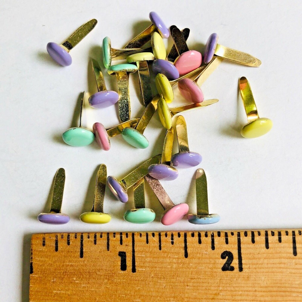 25 Med.10mm 5/16 Pastel Color Brads  Scrapbooking