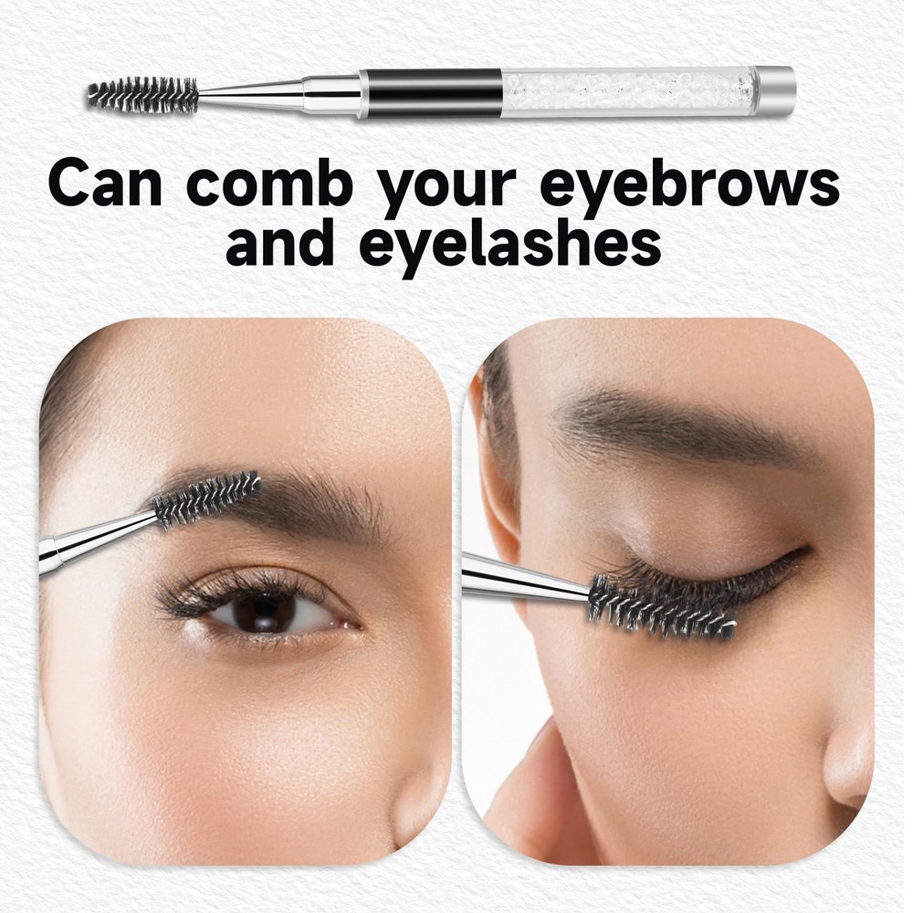 Reusable Mascara Wands with Cap - 4 Pack Eyelash Brush Applicators